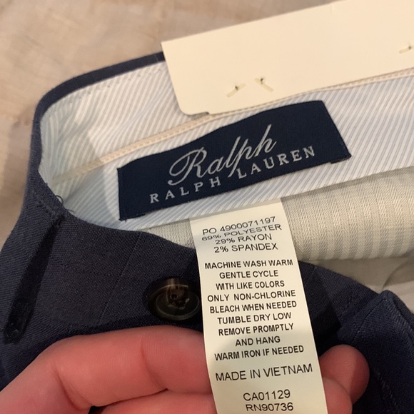 38x29 RRL Ralph Ralph Lauren Pleated Comfort Flex Pant in Navy - Picture 3 of 6